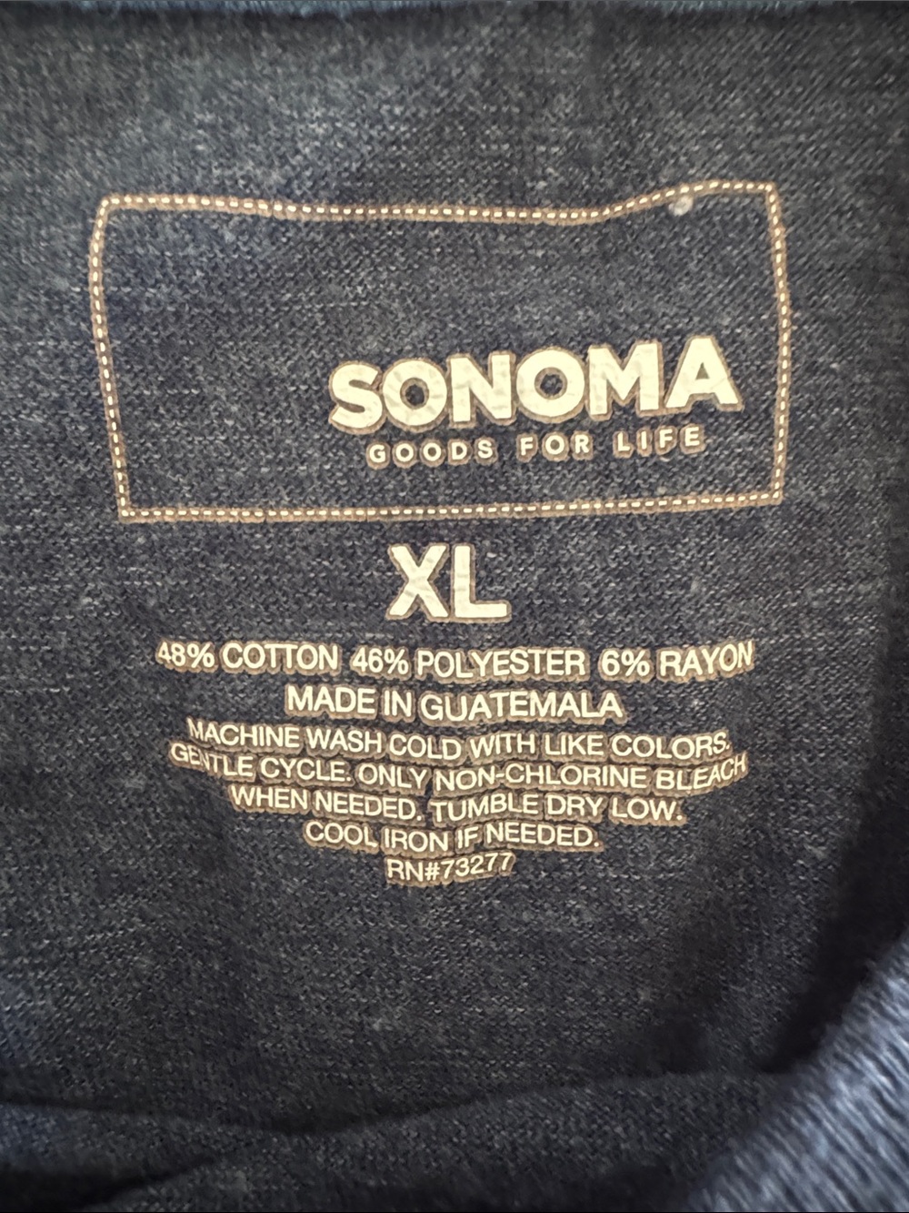 Sonoma Goods For Life XL Colorblock Pocket T-Shirt Blue Gray Casual Tee - Picture 3 of 8